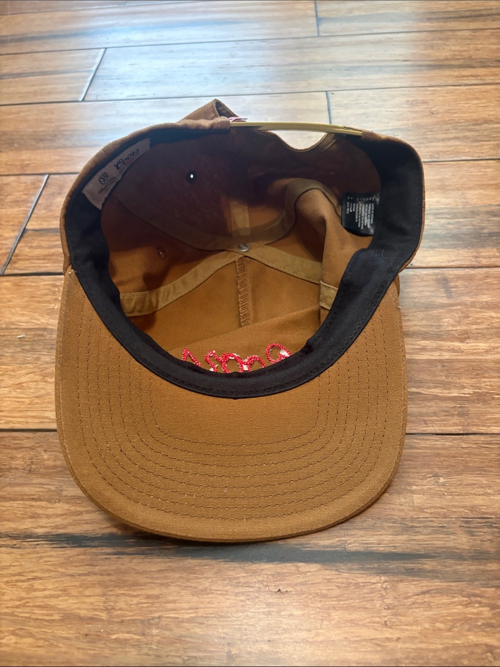 Brixton Coors Banquet Snapback Hat Brown Cap Beer - Picture 6 of 7
